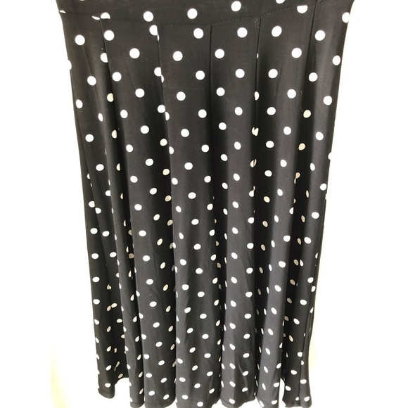 Lauren Ralph Lauren Black & White Polkadot Dress Size 2P - Picture 8 of 14